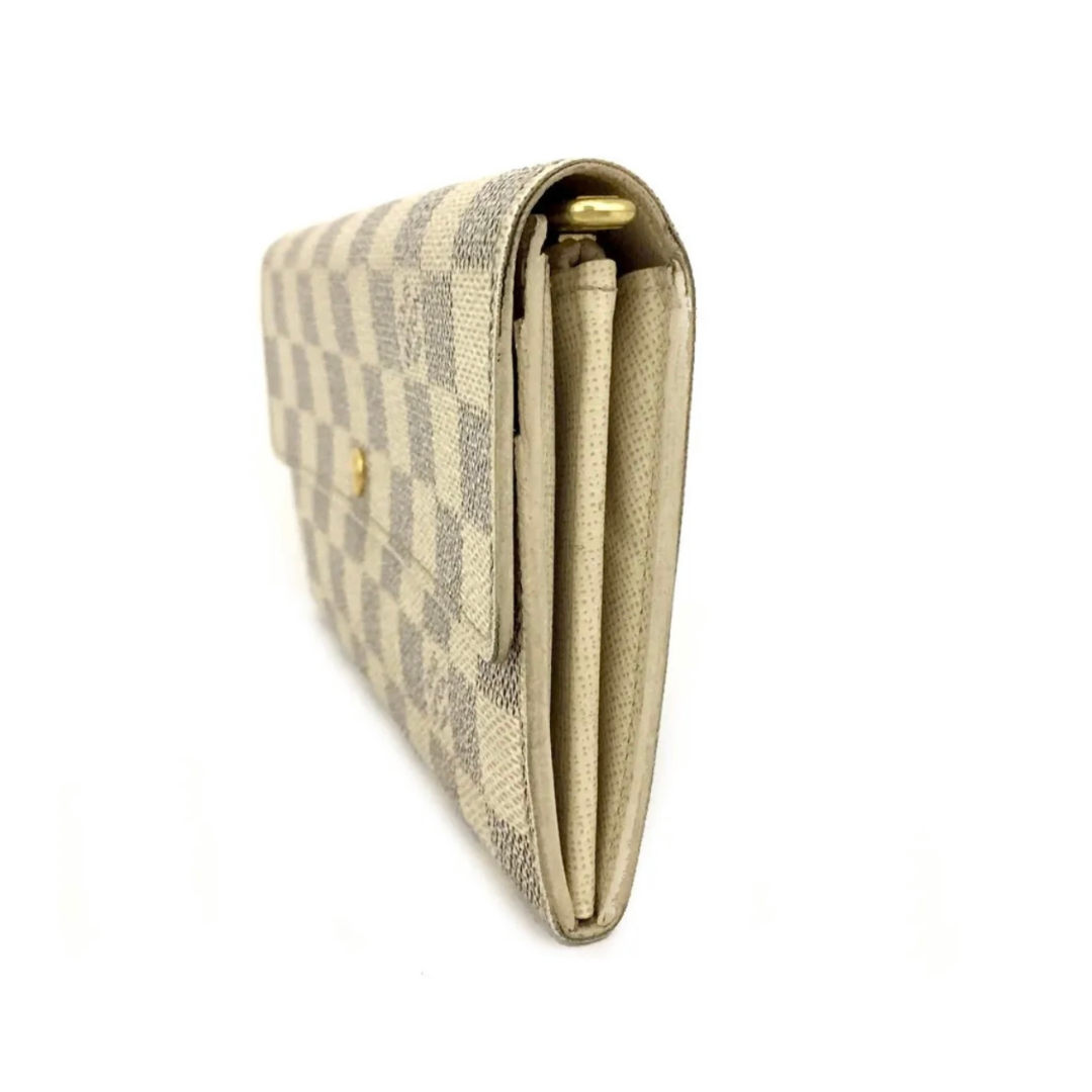 LOUIS VUITTON DAMIER AZUR SARAH LONG BIFOLD WALLET