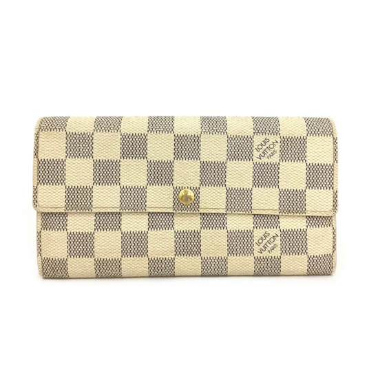 LOUIS VUITTON DAMIER AZUR SARAH LONG BIFOLD WALLET