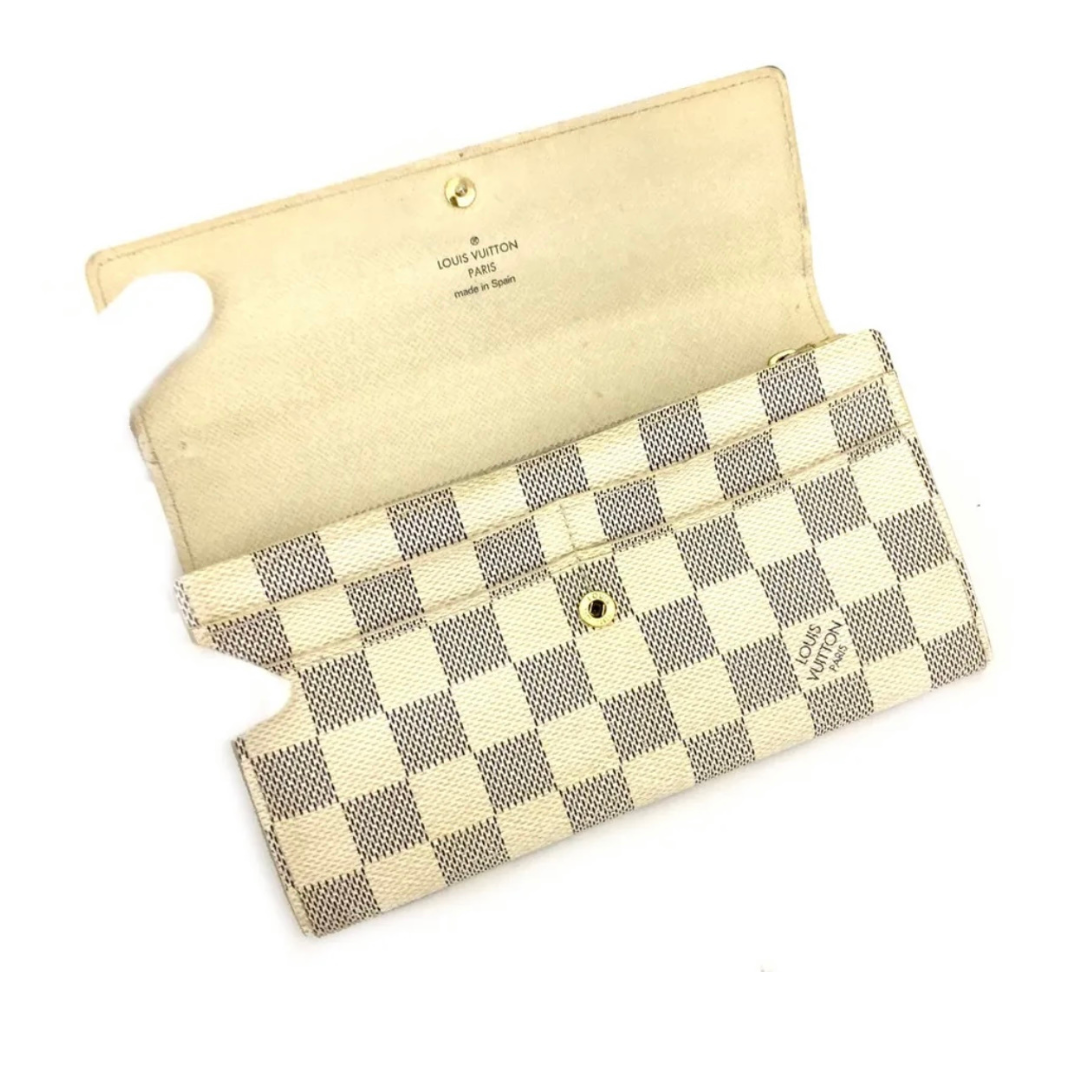 LOUIS VUITTON DAMIER AZUR SARAH LONG BIFOLD WALLET