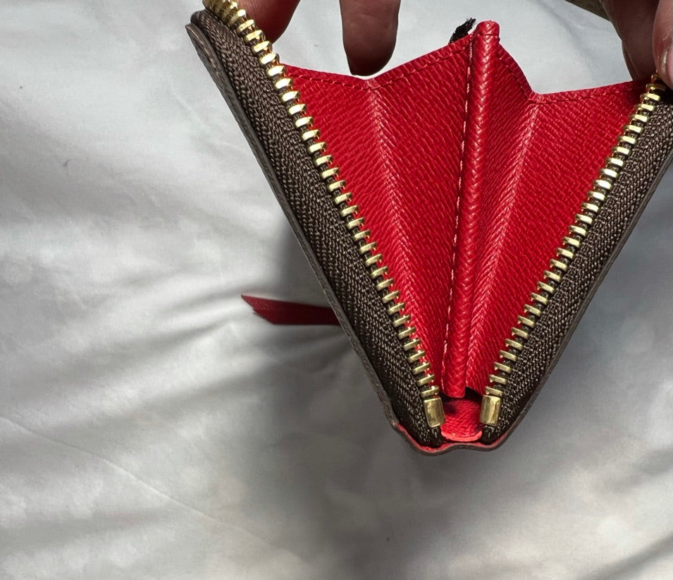 2022 LOUIS VUITTON CLÉMENCE WALLET DAMIER EBENE - FULL SET